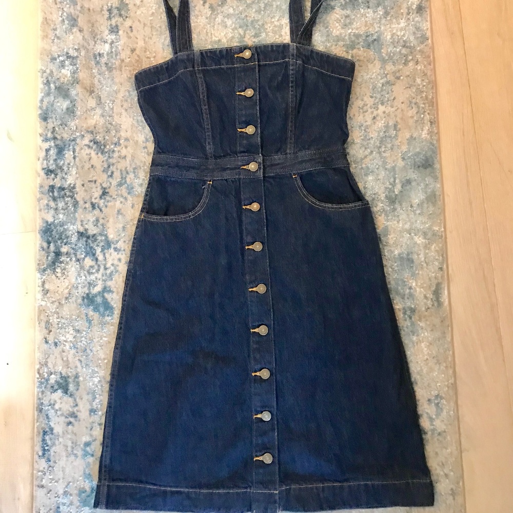 Levi's Denim Orange Tab Button Down Dress
